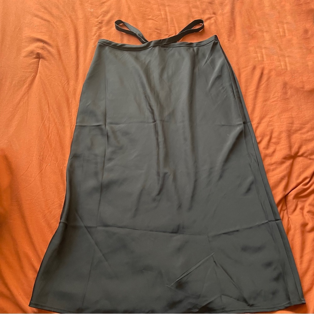Black Satin Skirt
